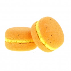 Macaron effervescent crème orange 70g, senteur : Vanille