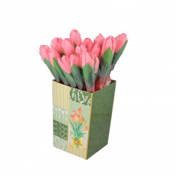 Tulipe en papier de savon 4g ROSE, senteur : Rose, en display